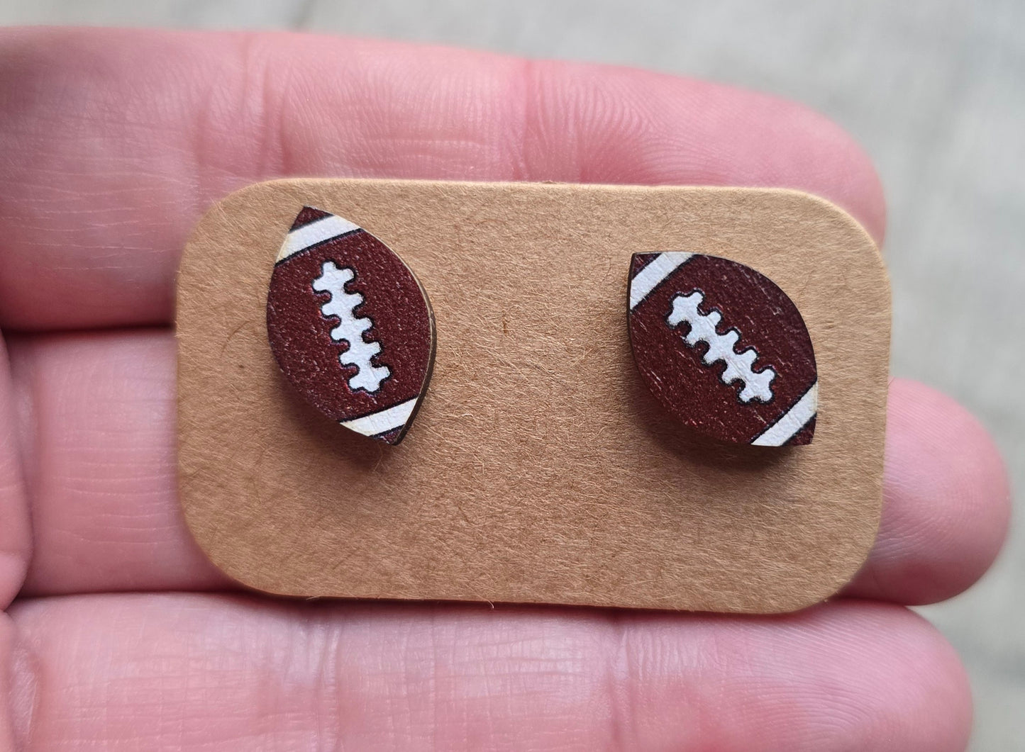 Football Stud Earrings