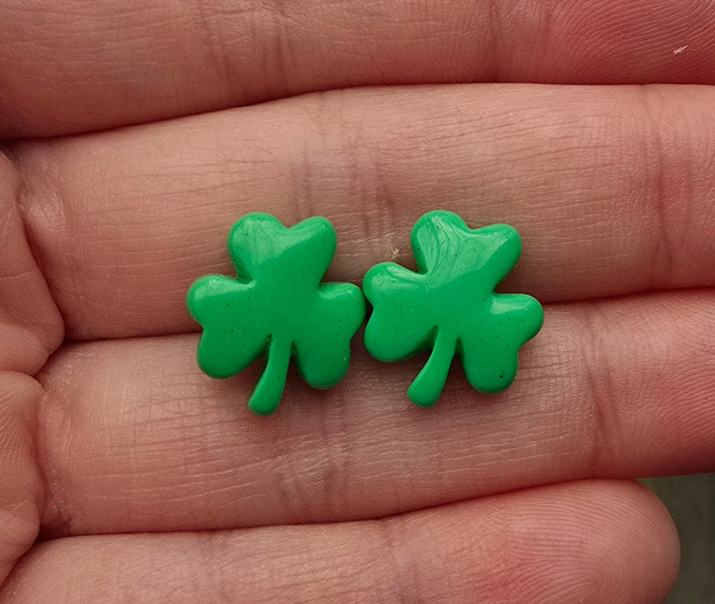 St Patrick's Day Shamrock Stud Earrings