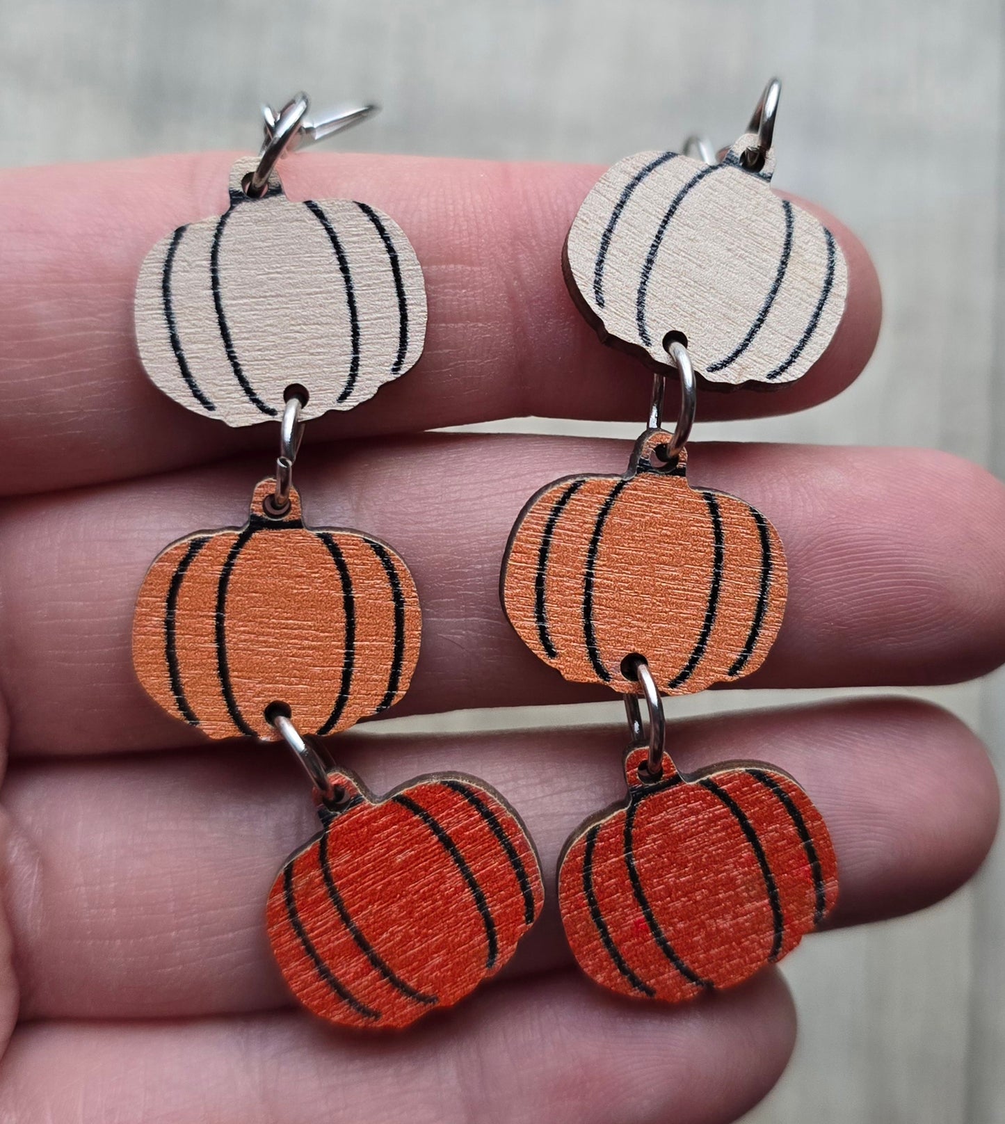 Three Pumpkin Earrings