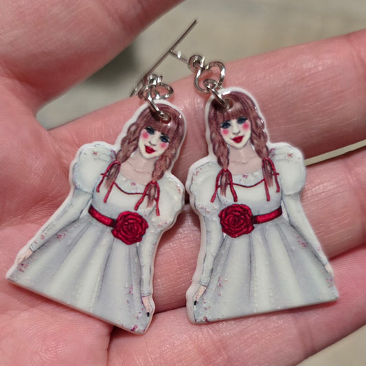 Creepy Halloween Girl Earrings