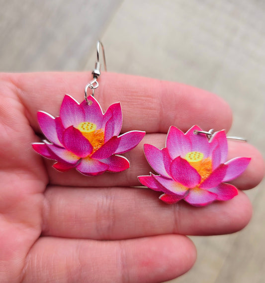 Lotus Flower Earrings