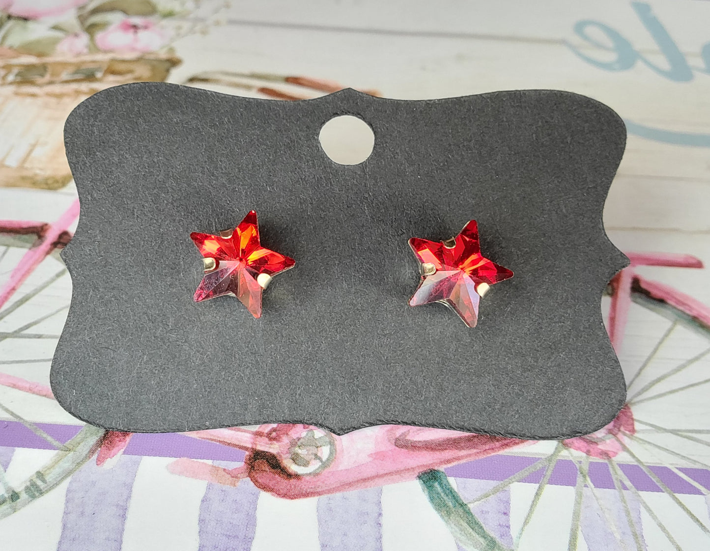 FOURTH OF JULY RHINESTONE STAR Earrings