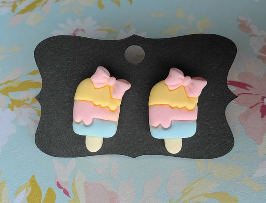 Bow Icecream Popsicle Earrings