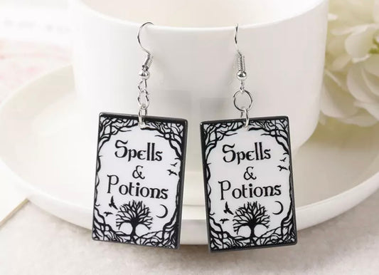 PREORDER HALLOWEEN ROUND TWO Spells & Potions Acrylic Earrings