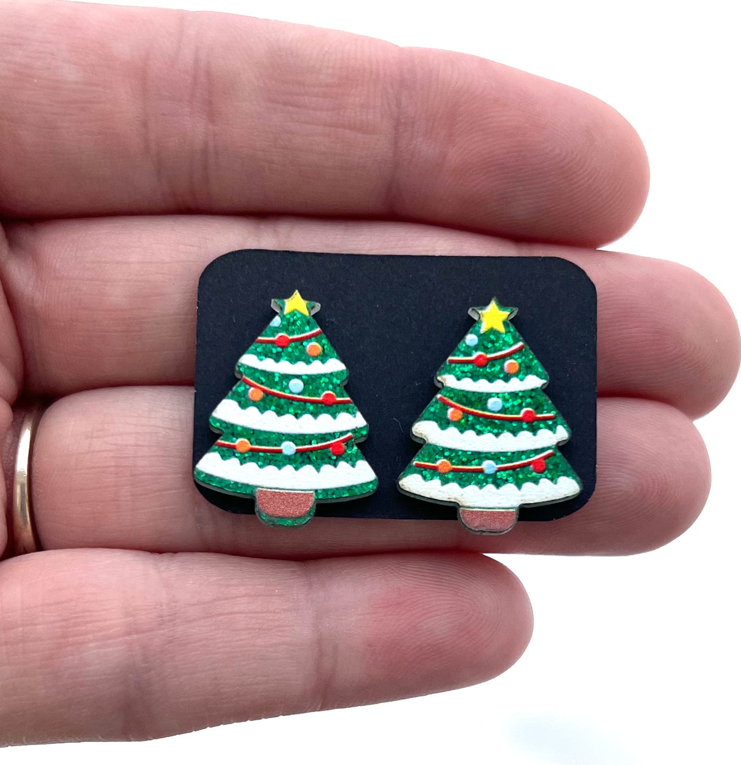 Christmas Stud Acrylic Earrings