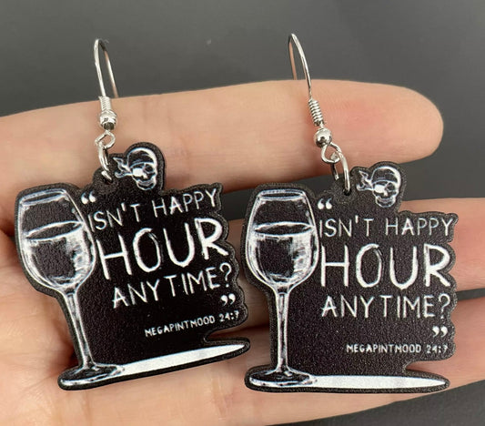 Justice For Johnny Depp- HAPPY HOUR Acrylic Earrings