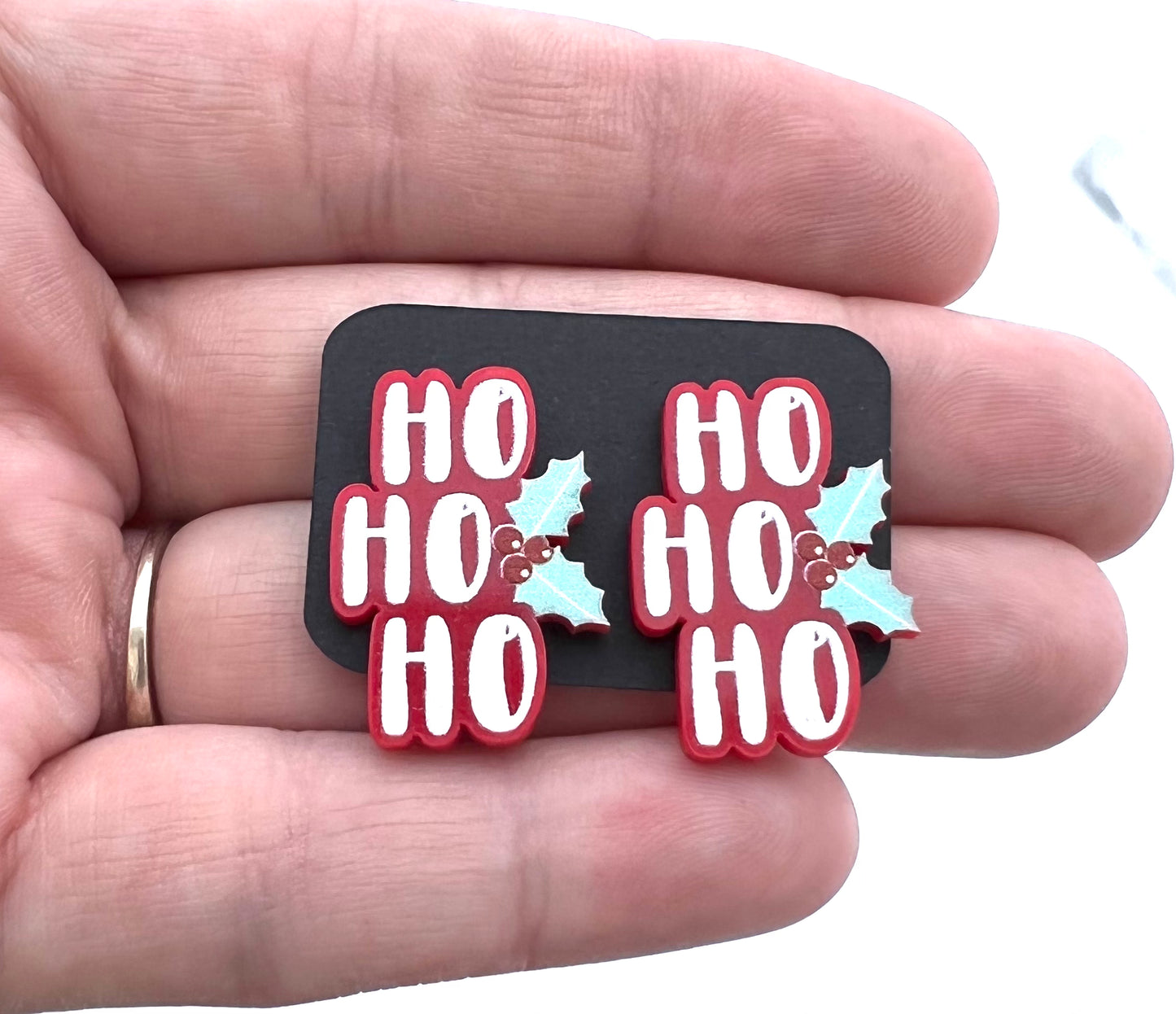 Christmas Stud Acrylic Earrings