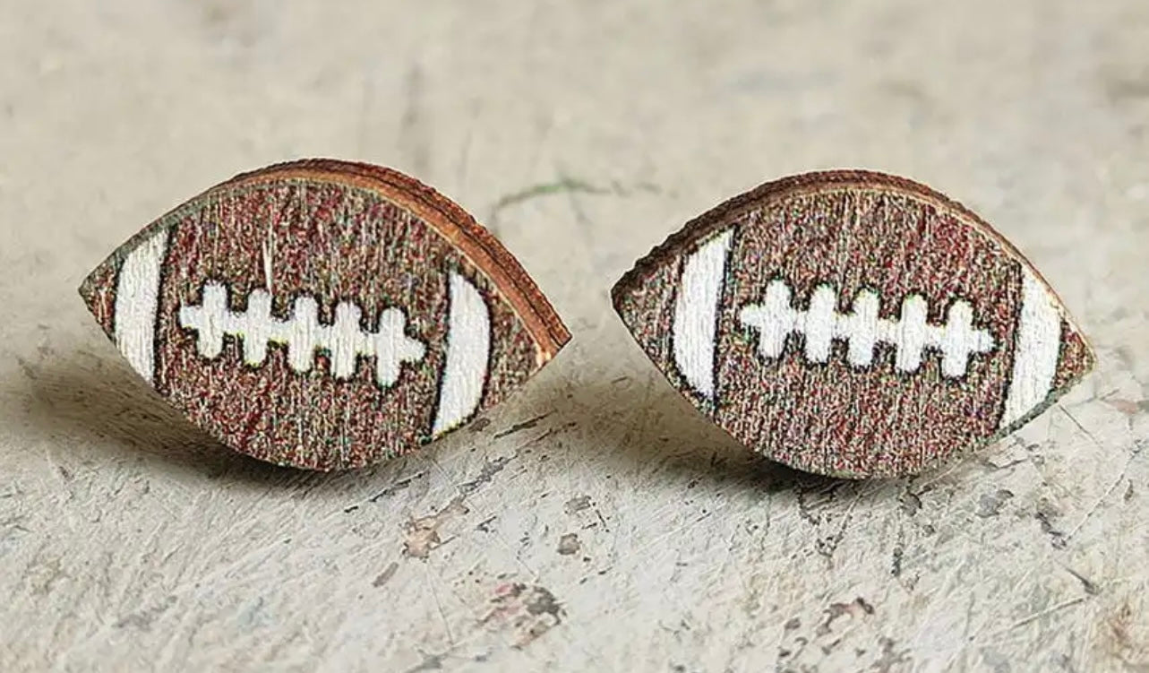 Sports Wooden Earrings