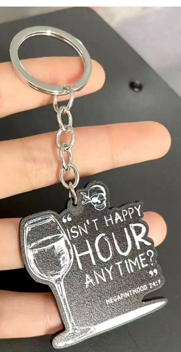 Justice For Johnny Depp- HAPPY HOUR Keychain